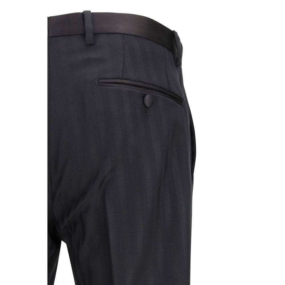 Black Wool Oves Aries Dress Pants