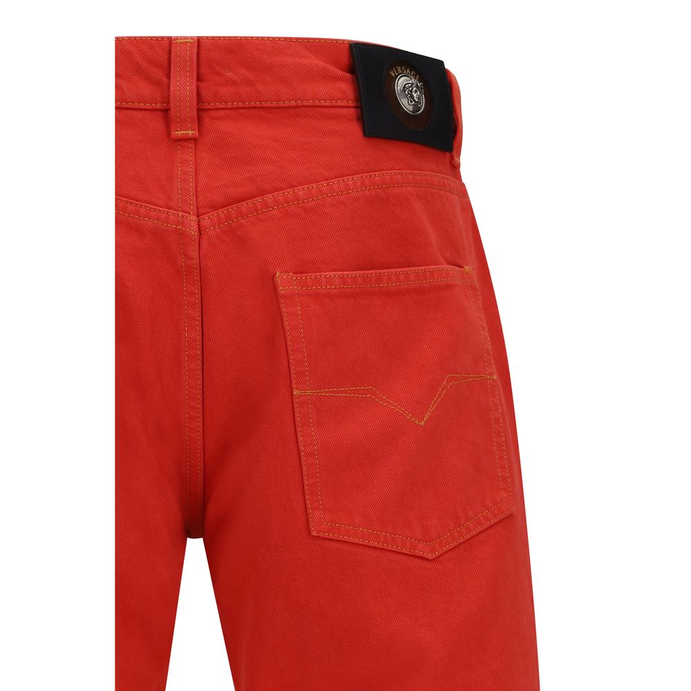 Multicolor Cotton Straight-Leg Jeans
