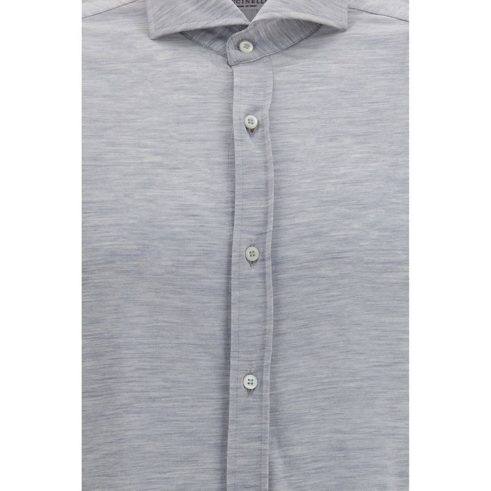 Gray Silk Dress Shirt