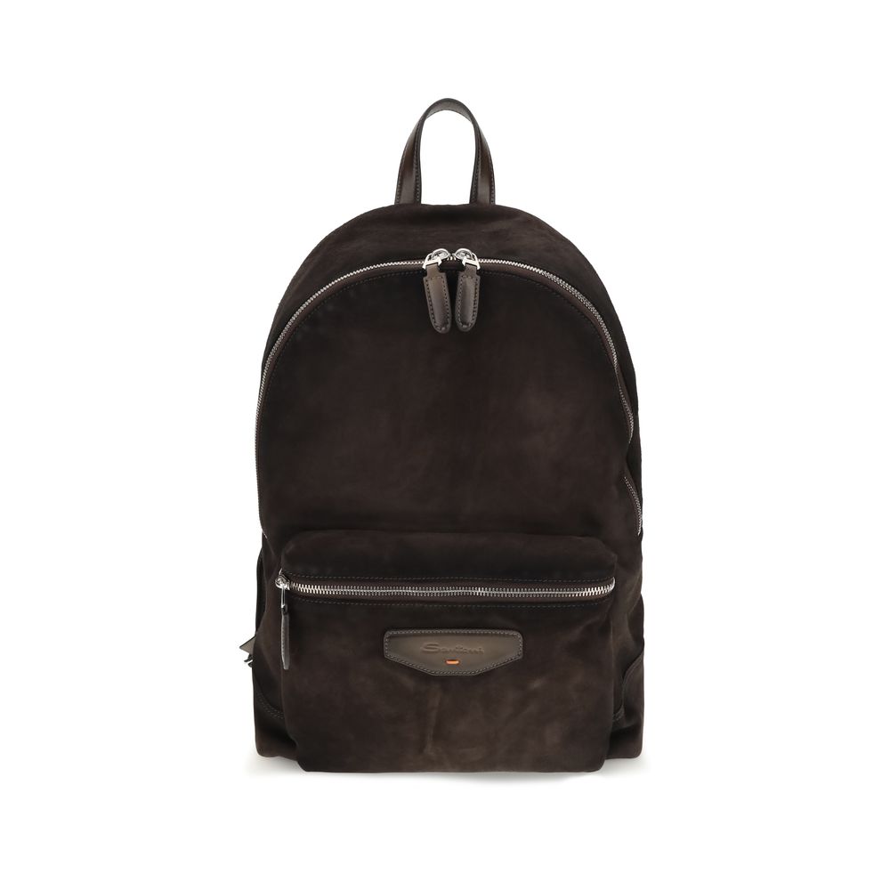 calf leather backpack Santoni Brown Bos Taurus Trilene Big Game Mono adidas India Cricket Backpack and a double penholder Color:A35-CHOICEDDC_AJO-5