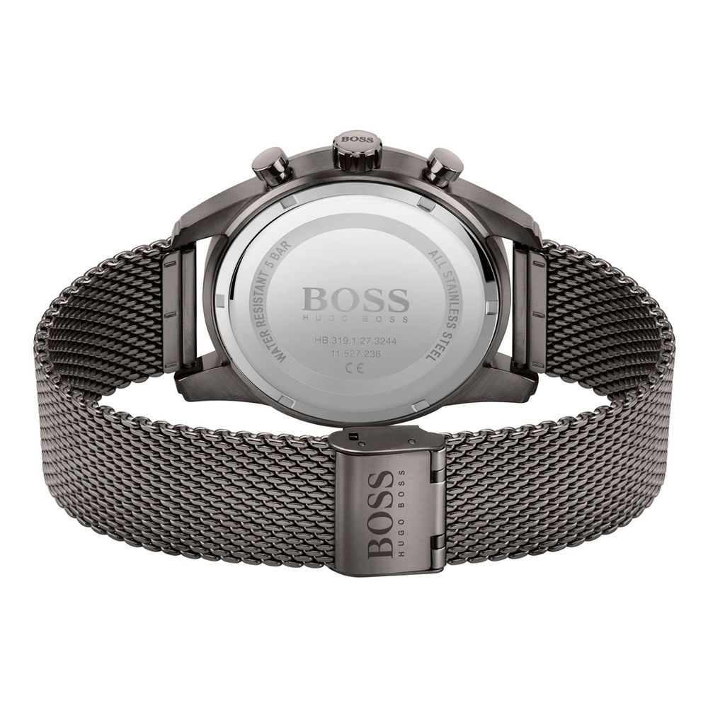 Gray Stainless Steel Dress Watch