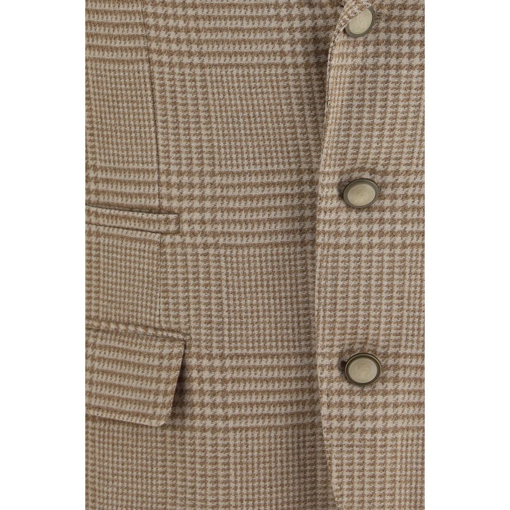 Beige Cotton Blazer