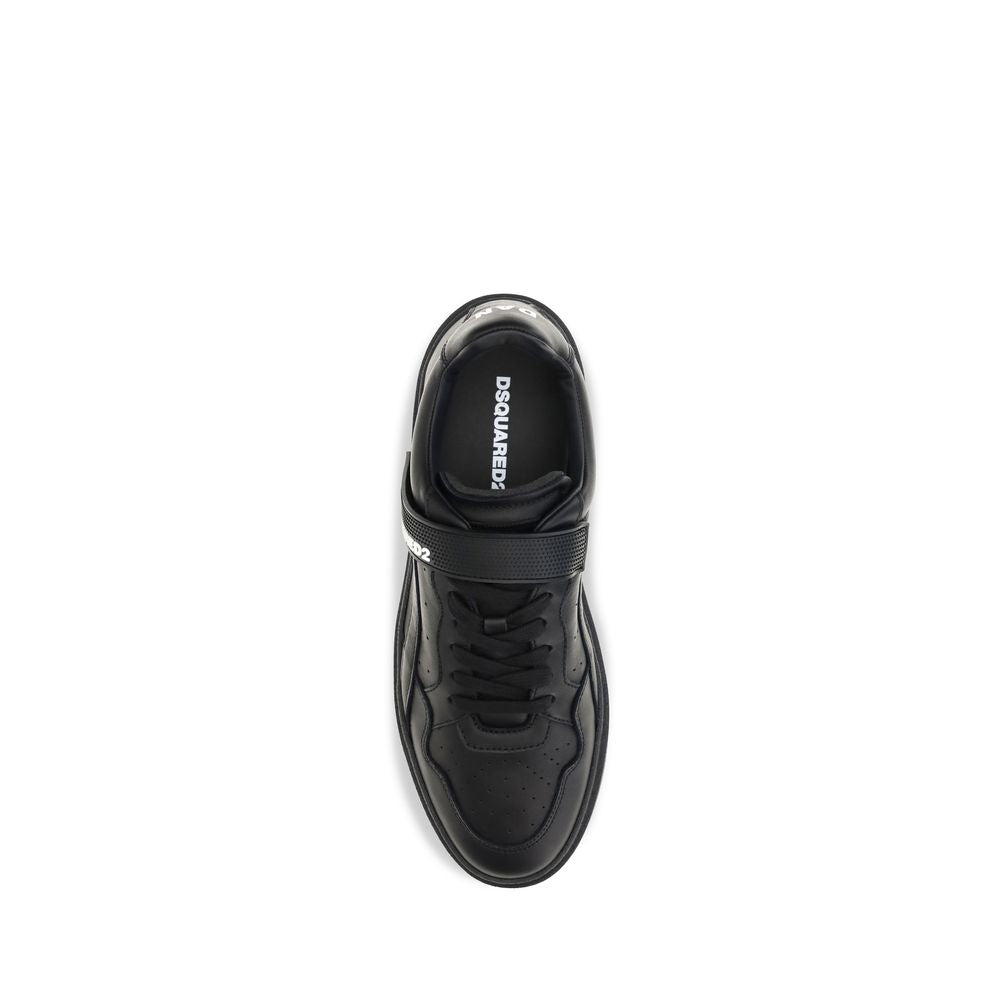 Black Calf Leather Bos Taurus Athletic Sneakers