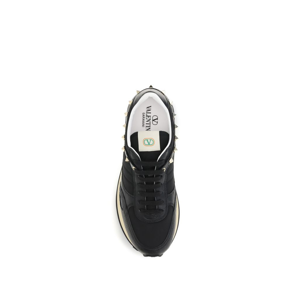 Black Polyamide Athletic Sneakers