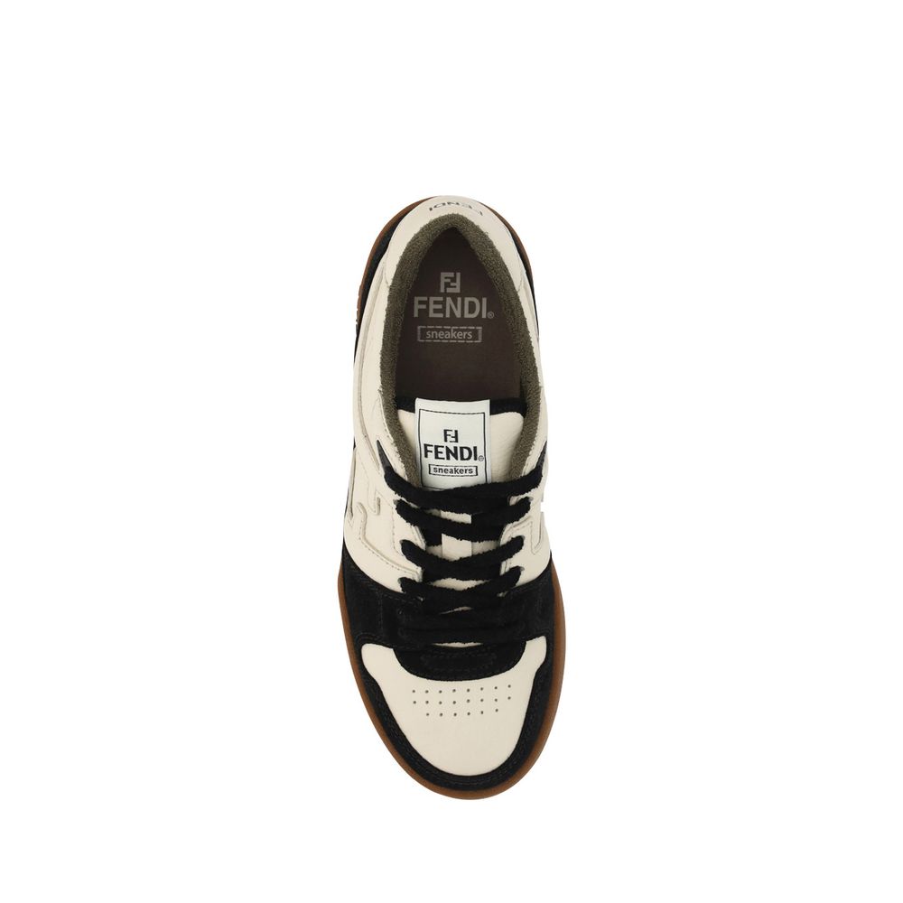 Black Calf Leather Bos Taurus Chunky Sneakers