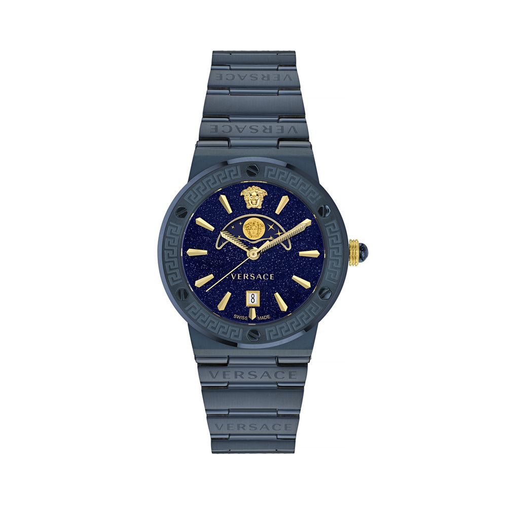 Timeless Elegance: Versace Blue Stainless Steel Dress Watch