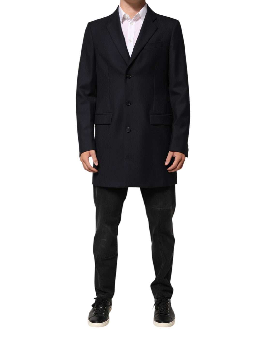 Elevate Your Style with the DOLCE & GABBANA Dark Blue Wool Men’s Blazer