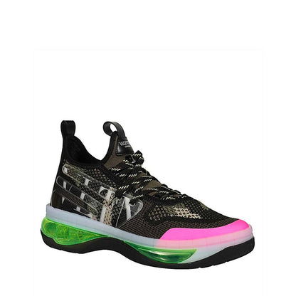 Black Fabric Athletic Sneakers