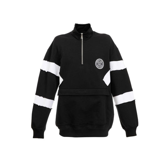 Black Cotton Sweatshirt