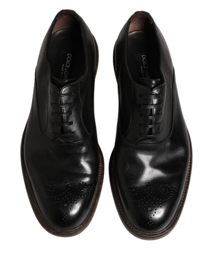 Black Calfskin Leather Oxford Dress Shoes