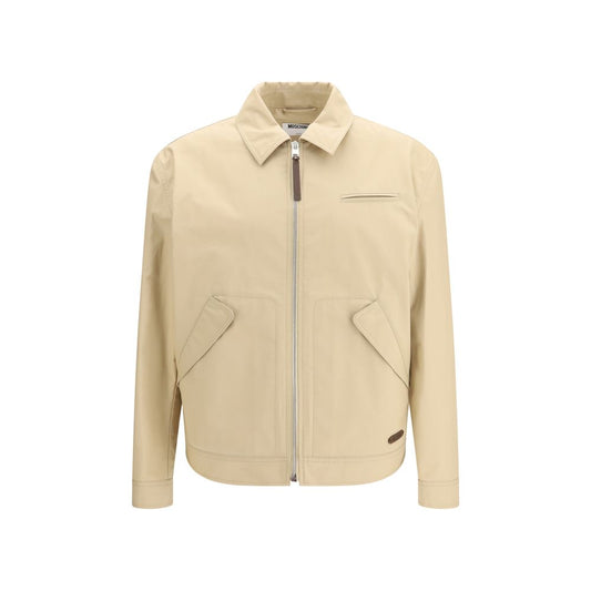 Beige Cotton Full-Length Jacket
