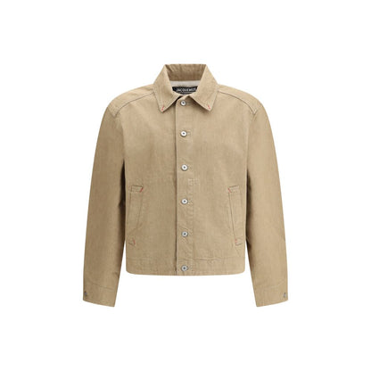 Beige Cotton Denim Jacket