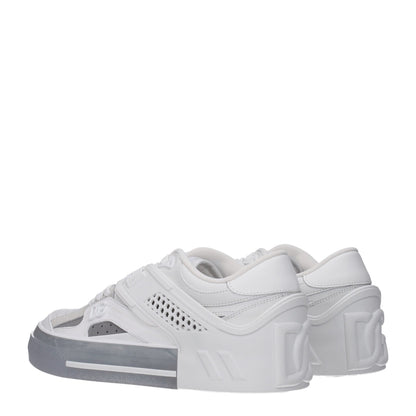 White Leather Low Top Sneakers