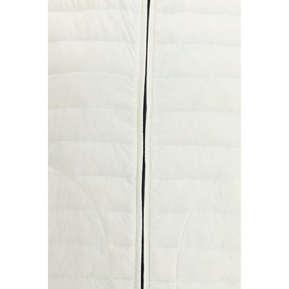 White Polyamide Sleveless Jacket