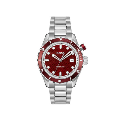 Gray Stainless Steel Dress Watch