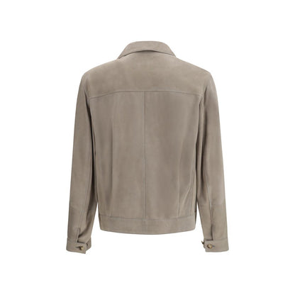 Bicolor Calf Leather Bos Taurus Leather Jacket