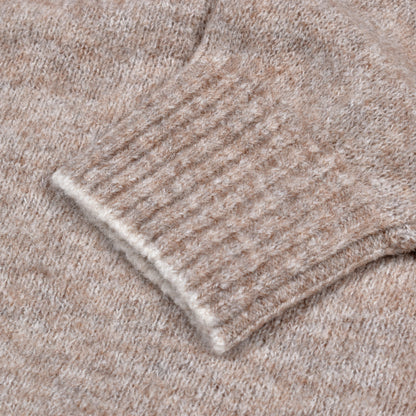 Beige Leather Cardigan