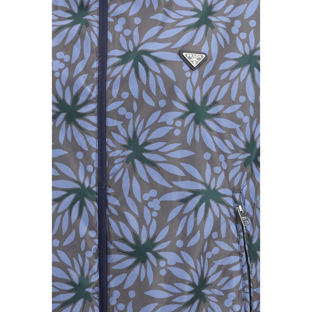Blue Recycled Polyamide Shell Jacket