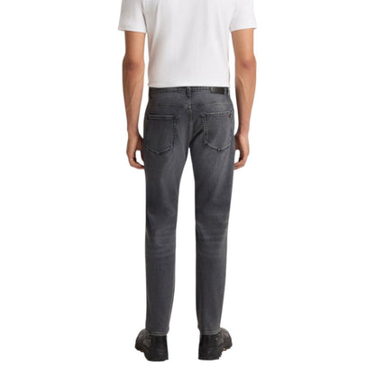 Gray Cotton Relaxed Fit Jeans