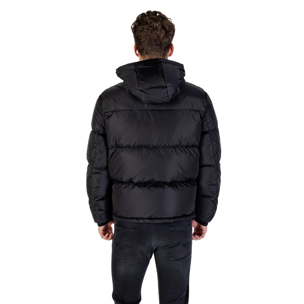 Black Polyamide Full-Length Jacket