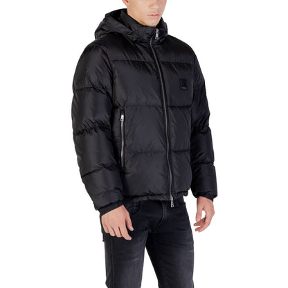 Black Polyamide Full-Length Jacket