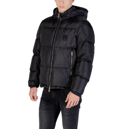 Black Polyamide Full-Length Jacket