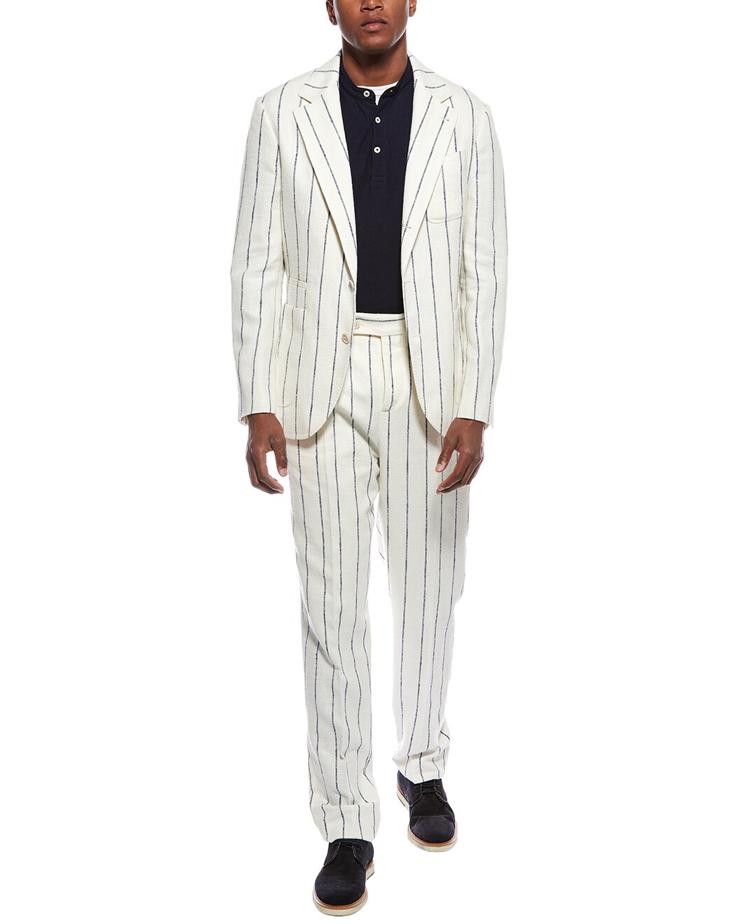 Bicolor Linen Blazer