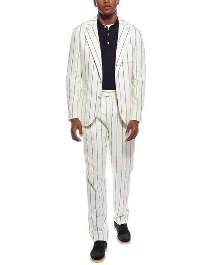 Bicolor Linen Blazer