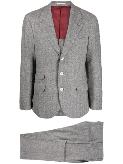 Gray Wool Two-Piece Suit