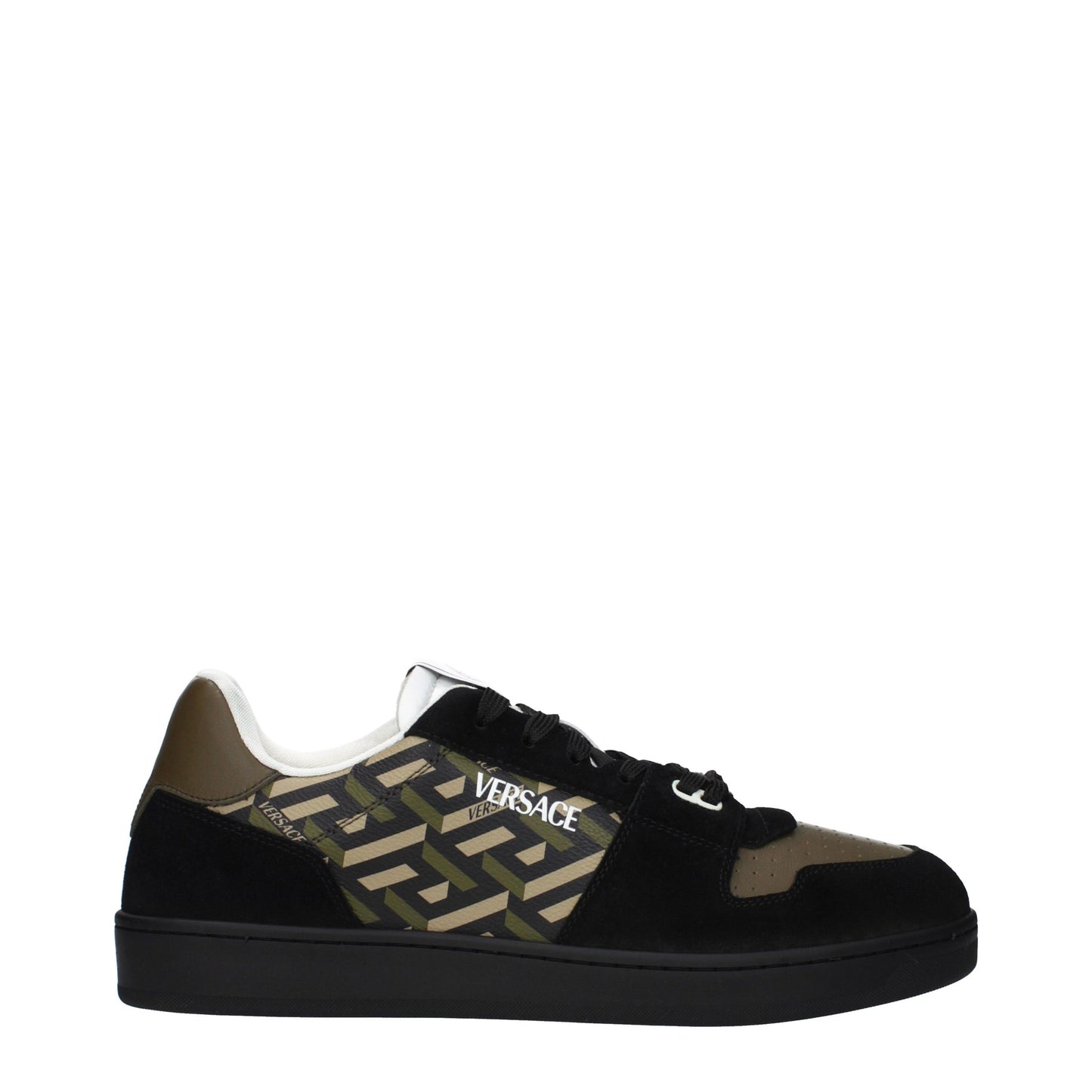 Green Fabric Low Top Sneakers