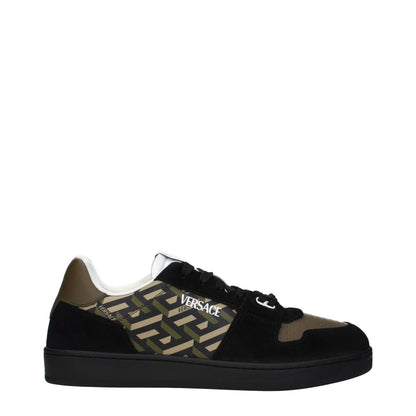 Green Fabric Low Top Sneakers