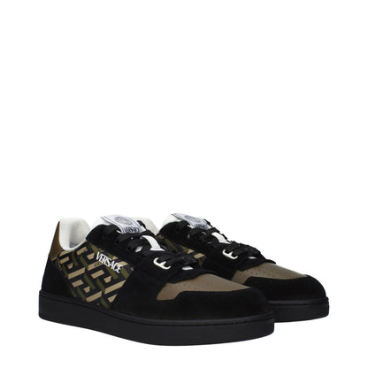 Green Fabric Low Top Sneakers