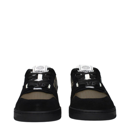 Green Fabric Low Top Sneakers