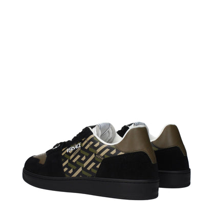 Green Fabric Low Top Sneakers