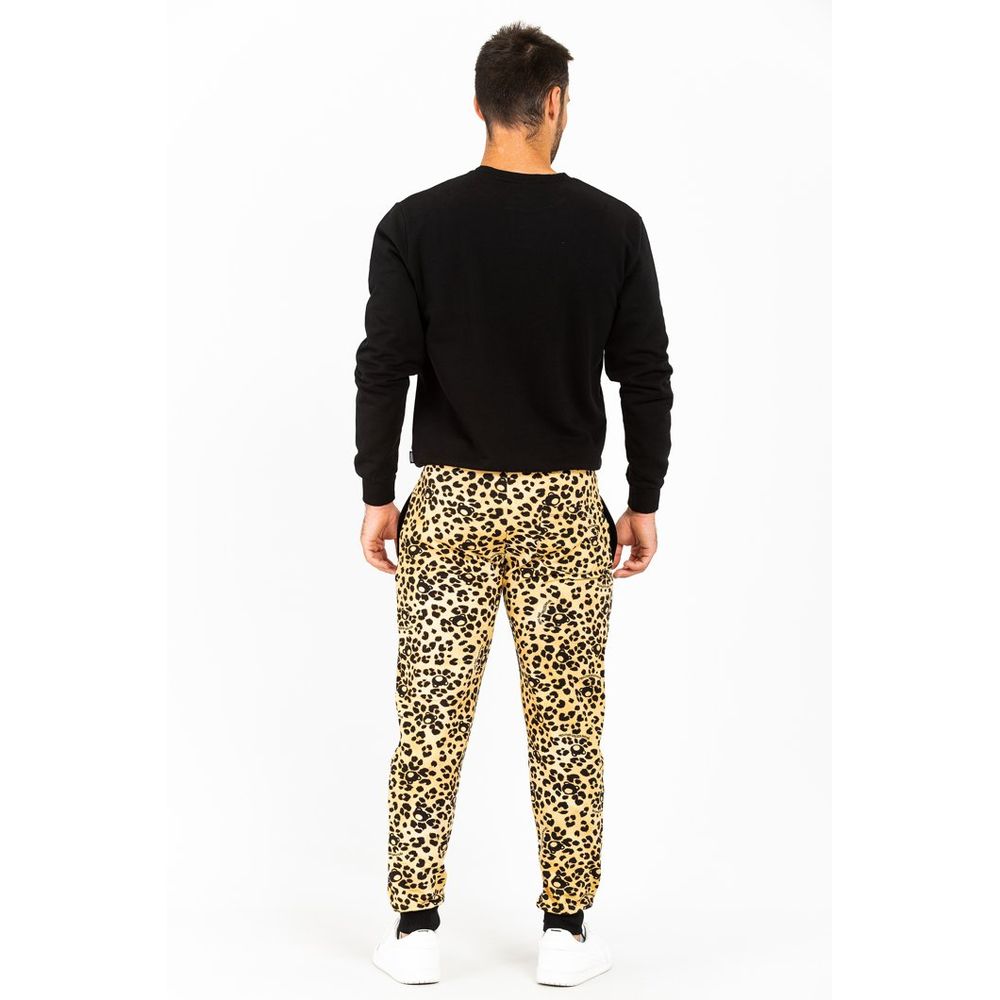 Multicolor Cotton Casual Pants
