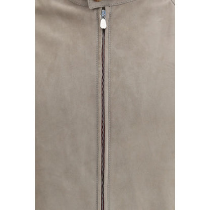 Bicolor Calf Leather Bos Taurus Full-Length Jacket