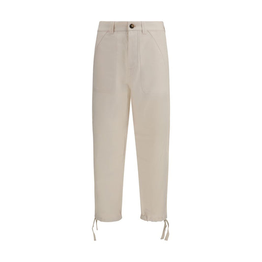 Beige Linen Casual Pants