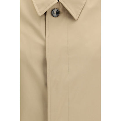 Beige Polyester Trench Coat
