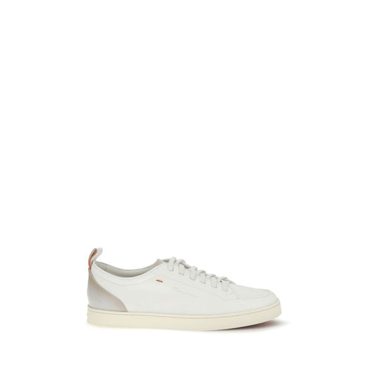 White Calf Leather Bos Taurus Low Top Sneakers