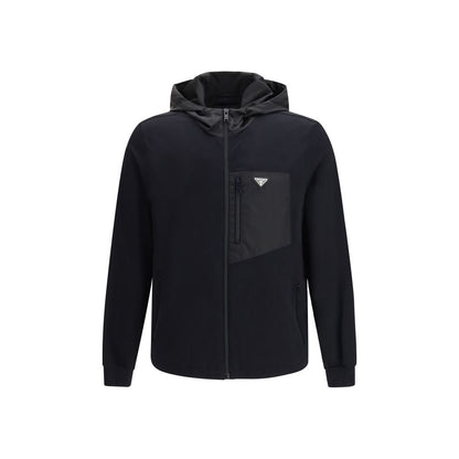 Black Cotton Full-Length Jacket