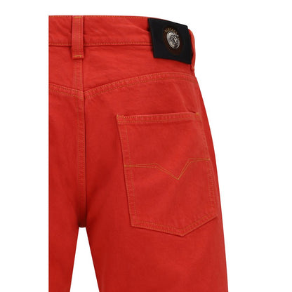 Multicolor Cotton Straight-Leg Jeans