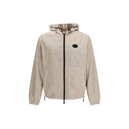 Beige Polyester Shell Jacket