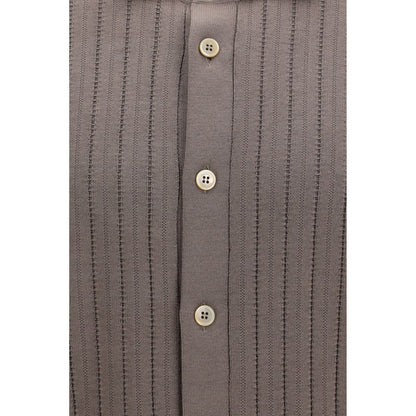 Brown Cotton Polo Shirt