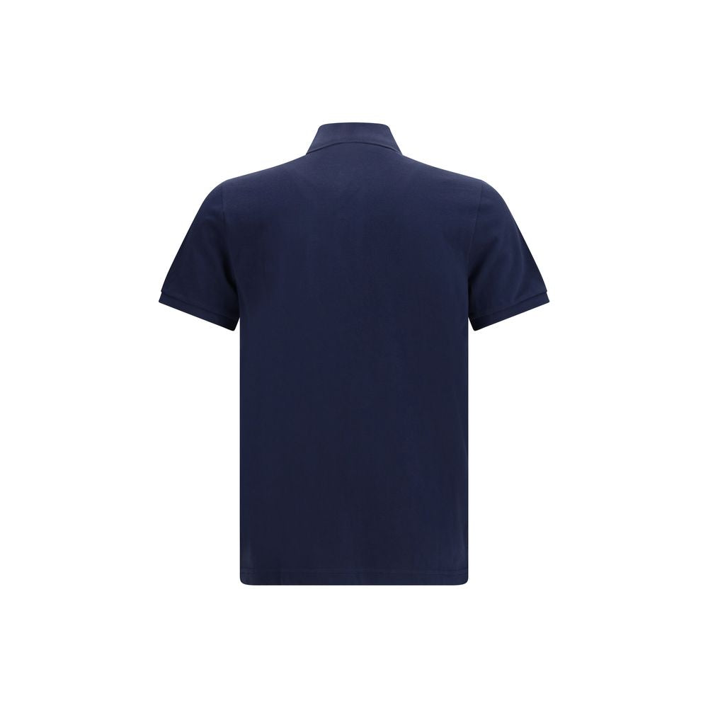 Blue Cotton Polo Shirt