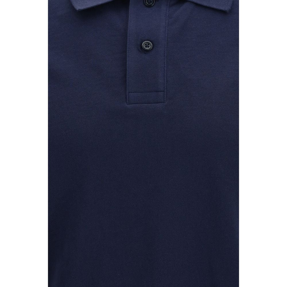 Blue Cotton Polo Shirt