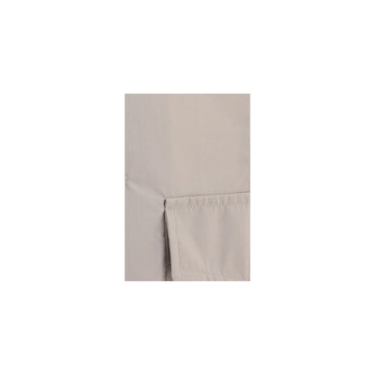 Beige Cotton Full-Length Jacket