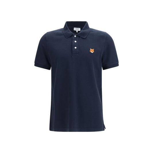 Blue Cotton Polo Shirt
