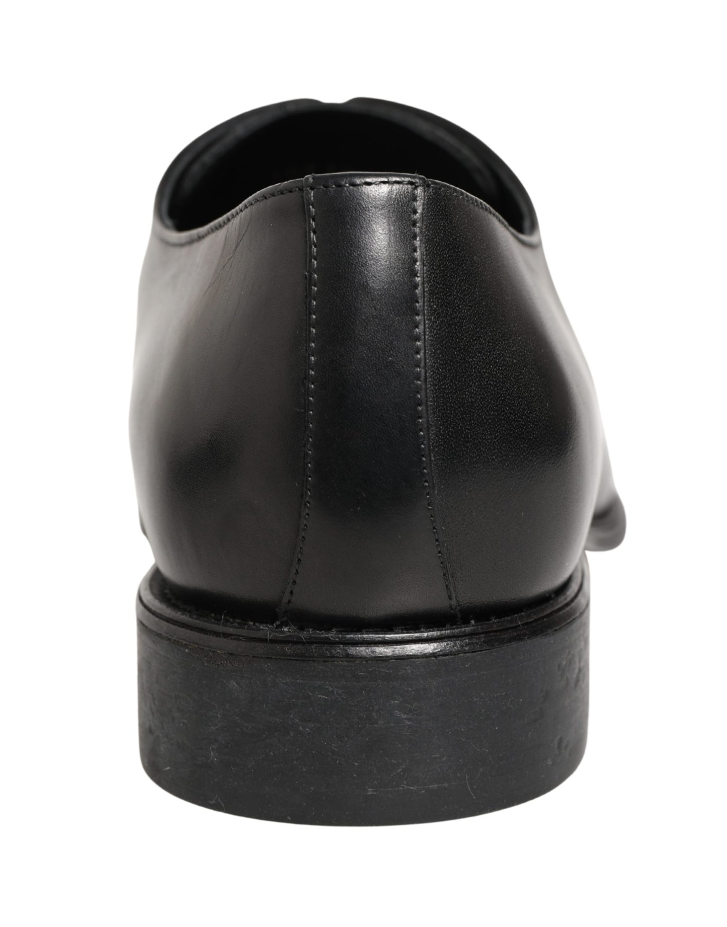 Black Calfskin Leather Derby Men Dress Shoes