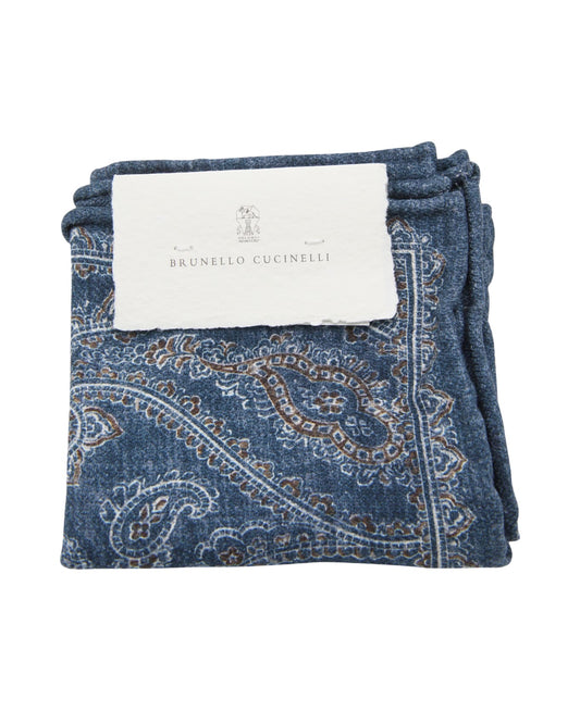 Blue Silk Pocket Square
