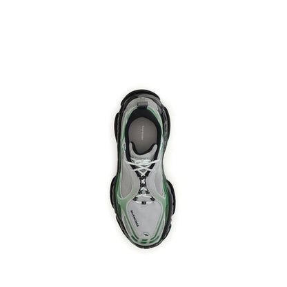 Gray Polyester Athletic Sneakers